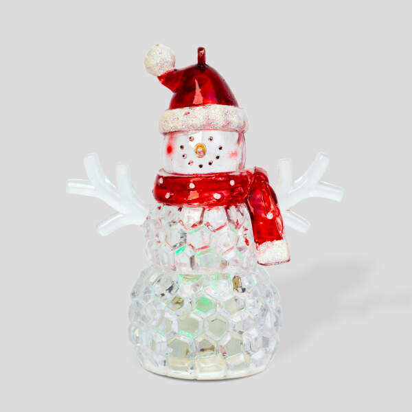 Afbeelding van Kerst LED sneeuwpop - rood - RGB LED - 9 x 8 x 5 cm 1 Stuks [58978A] - 03 58978A web