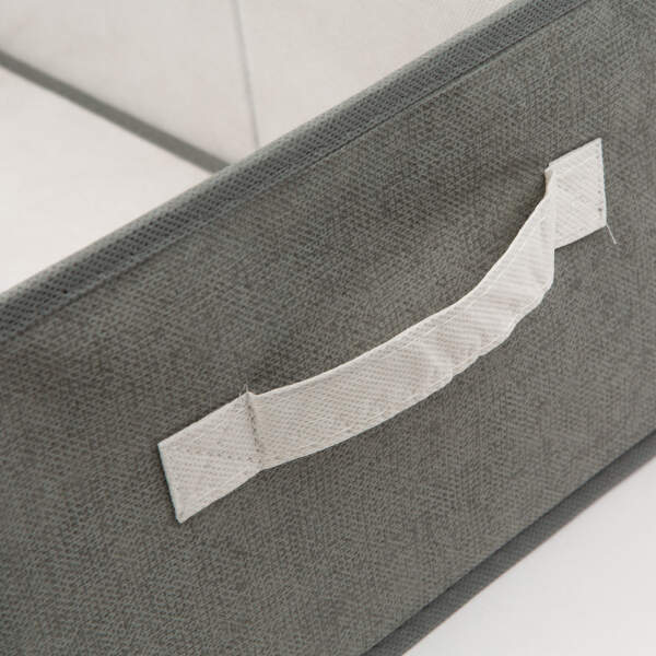 Afbeelding van Stoffen opbergdoos - 38,5 x 24 x 16,5 cm - grijs 1 Stuks [BW2077] - 03 BW2077 web