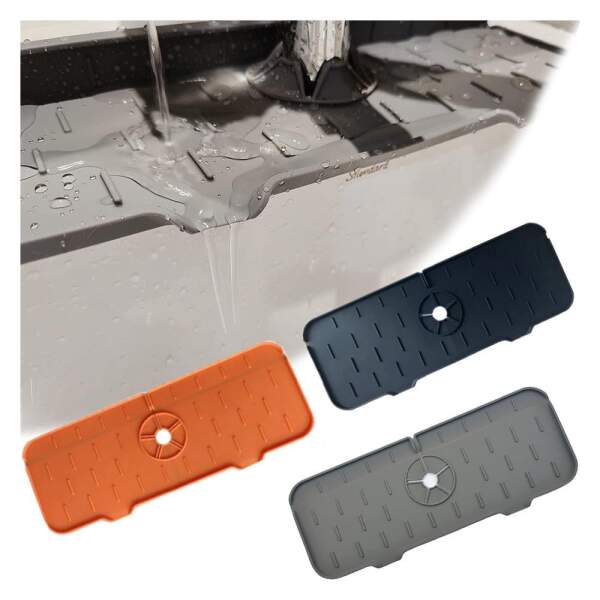 Afbeelding van Keukenaccessoire en sponshouder - 38 x 14 cm - grijs 1 Stuks [DA00276] - 03 DA00276 web