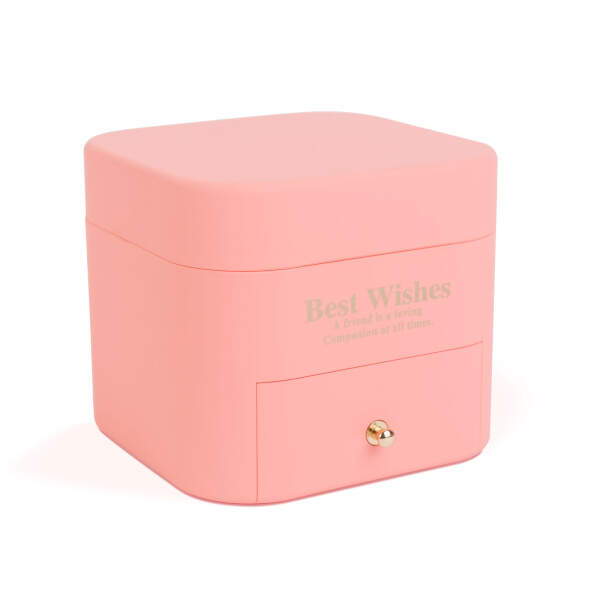 Afbeelding van 9 kunstrozen in een geschenkdoos met ketting - 11 x 11 x 9,5 cm - roze 1 Stuks [DA01200] - 03 DA01200 web