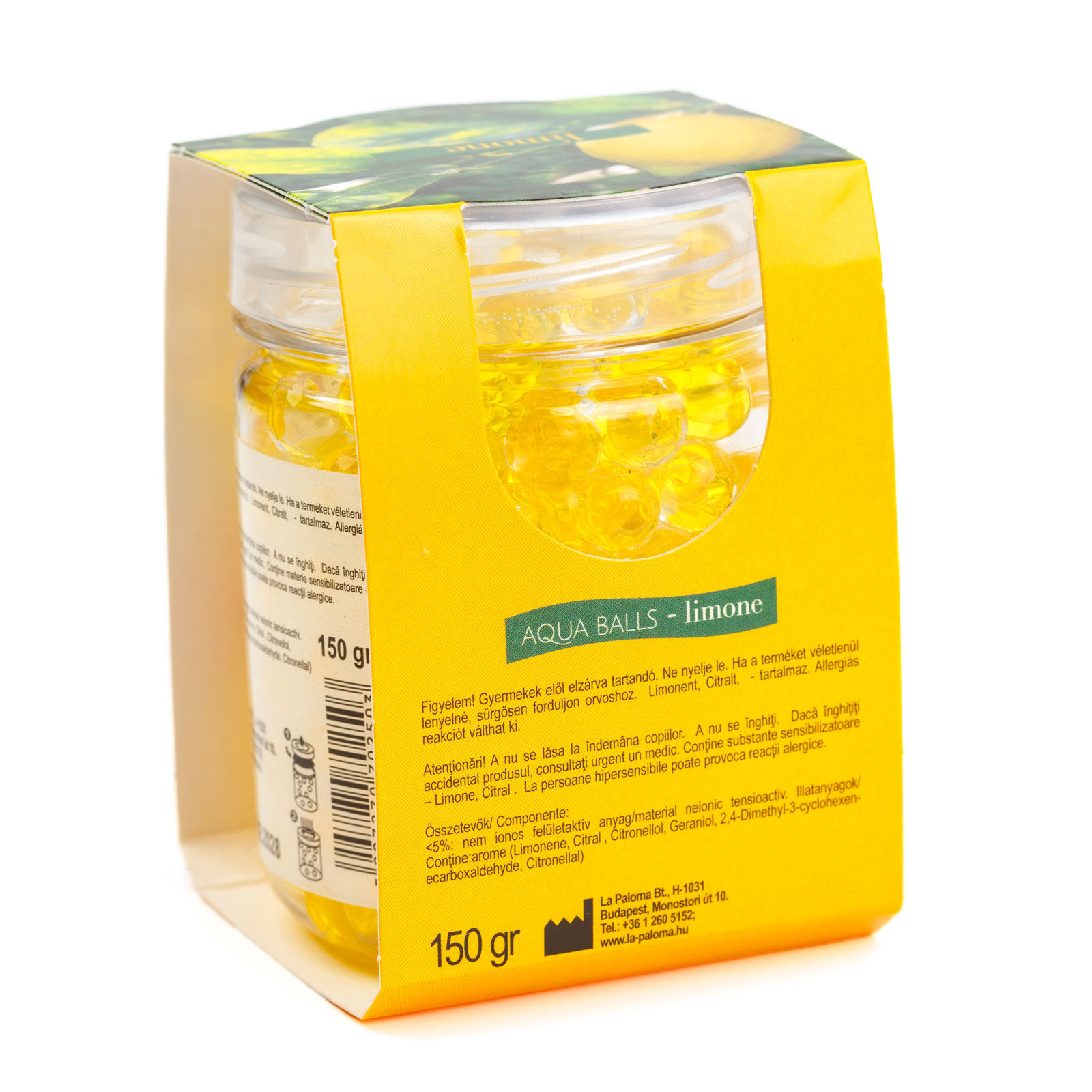 Afbeelding van Paloma Aqua Balls – Geurparels Limone – 150 g – Luchtverfrisser voor Kleine Ruimtes – Tot 4 Weken