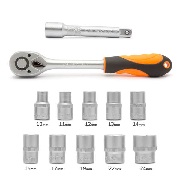 Afbeelding van Ratelsleutelset - 1/2" - 12 stuks 1 Stuks [10857B] - 04 10857B web