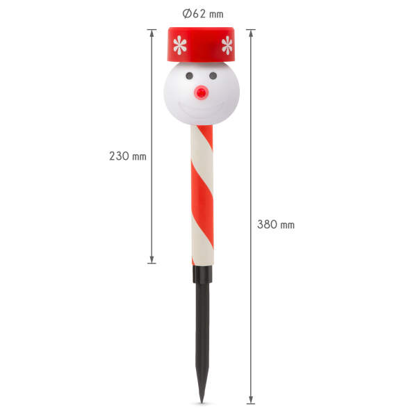 Afbeelding van LED-zonnelamp - sneeuwpop 1 Stuks [11374B] - 04 11374B web