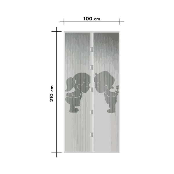 Afbeelding van Muggenhor voor deuren 1 Stuks [11398F] - 04 11398F web