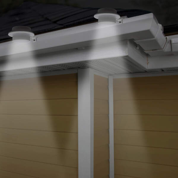 Afbeelding van Solar dakgoot-/schuttinglamp met 3 LED's - wit 1 Stuks [11445] - 04 11445 web