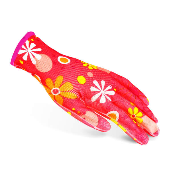 Afbeelding van Werkhandschoenen met bloemenpatroon 12 Stuks [11517XS] - 04 11517XS web