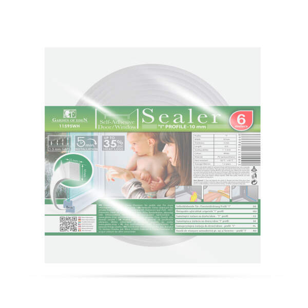 Afbeelding van Zelfklevende deur-raam isolatieschuimtape - 6 m - wit 10 mm 1 Stuks [11595WH] - 04 11595WH web