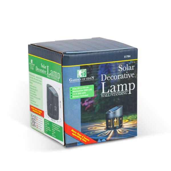 Afbeelding van Decoratieve lamp op zonne-energie - wand / staand - 8 x 9 cm - 1 warmwitte SMD LED 1 Stuks [11784] - 04 11784