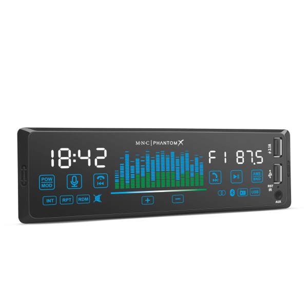 Afbeelding van Autoradio "PhantomX" - 1 DIN - 4 x 50 W - gebarenbediening - BT - MP3 - AUX - USB 1 Stuks [39752] -