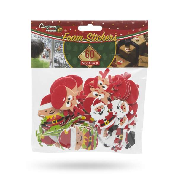 Afbeelding van Schuimsticker - Kerstman - 60 stuks / pak 1 Stuks [55931B] - 04 55931B web