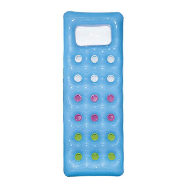 Afbeelding van Opblaasbaar drijvend matras - blauw - 188 x 71 cm 1 Stuks [56408B] - 04 56408B web