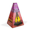 Afbeelding van Halloween LED lantaarn - skelet - warm wit - zwart - 9,5 x 9,5 x 17 cm - 2 x AAA 1 Stuks [56549B] - 04 56549B