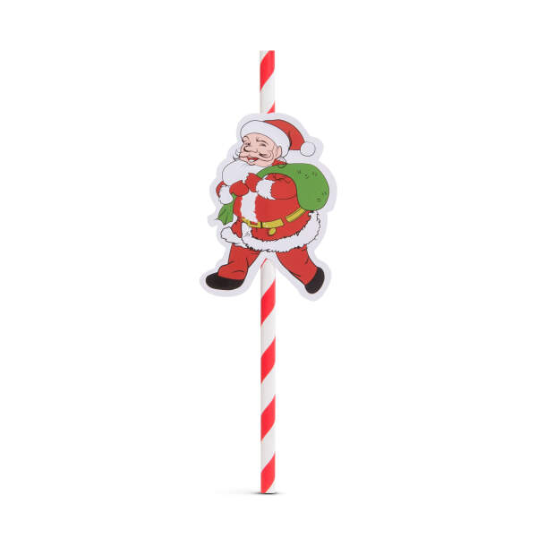 Afbeelding van Papieren rietje - Kerstmis - 197 x 6 mm - 12 stuks / verpakking 1 Stuks [57603D] - 04 57603D web