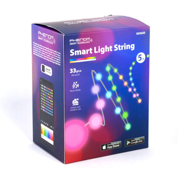 Afbeelding van Slimme lichtslinger - USB - 33 stuks RGBIC LED - 5 m - Bluetooth + muziekmodus - IP65 1 Stuks [58382D] - 04