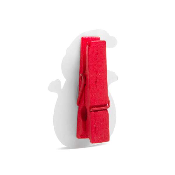 Afbeelding van Kerstclip met lint - Sneeuwmam - 22 x 35 mm - 18 stuks, 2 m / verpakking 1 Stuks [58526B] - 04 58526B web