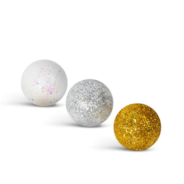 Afbeelding van Kerstbal ornament - glitter, polyfoam ballen - 20 mm - 2 soorten - 17 g / pak 1 Stuks [58644] - 04 58644 web