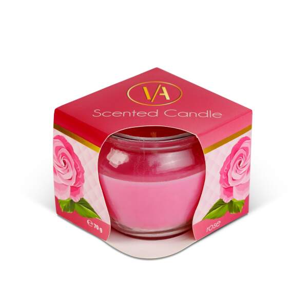 Afbeelding van Geurkaars - roos - 70 g 1 Stuks [58804D] - 04 58804D web