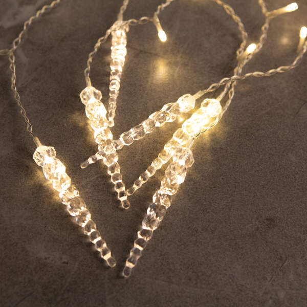 Afbeelding van LED-lichtgordijn - met ijspegel - 3,5 x 0,7 m - 180 warmwitte LED's - IP44 1 Stuks [58915] - 04 58915 web