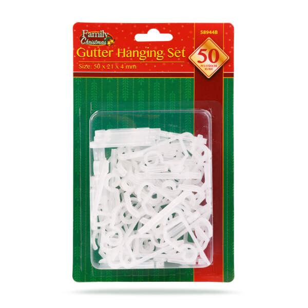 Afbeelding van Dakgoot ophangset - transparant, dubbel - 50 stuks / verpakking 1 Stuks [58944B] - 04 58944B web