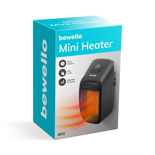 Afbeelding van Mini kachel - 400W - LED display - 230V - zwart 1 Stuks [BW2102] - 04 BW2102 web