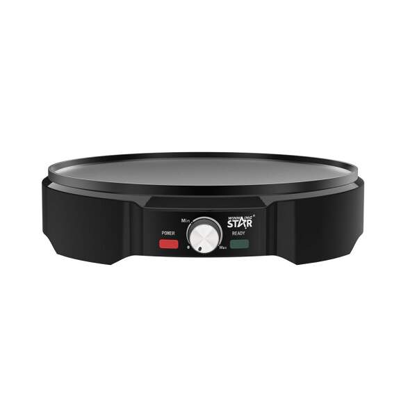 Afbeelding van WinningStar - Elektrische pannenkoekenmaker - 1200 W - zwart 1 Stuks [DA00443] - 04 DA00443 web