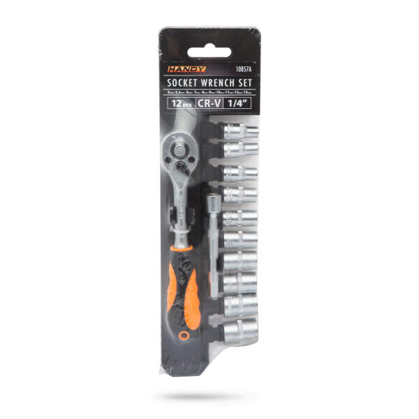 Afbeelding van Ratelsleutelset - 1/4" - 12 stuks 1 Stuks [10857A] - 05 10857A web