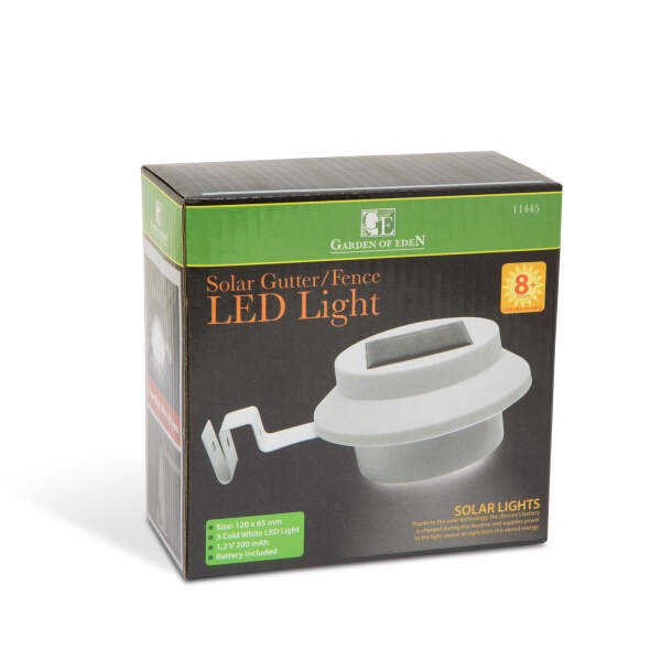 Afbeelding van Solar dakgoot-/schuttinglamp met 3 LED's - wit 1 Stuks [11445] - 05 11445 web