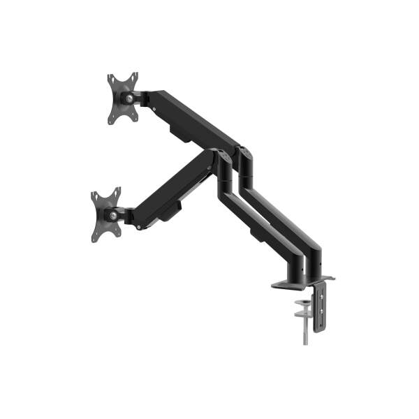 Afbeelding van Dubbele LCD-monitorarm - hendel, telescopisch - tafelmontage - 62 cm, 30" 1 Stuks [39684] - 05 39684 web
