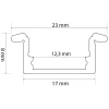 Afbeelding van Aluminium profielrail voor LED 1 Stuks [41011A2] - 05 41011A2 web