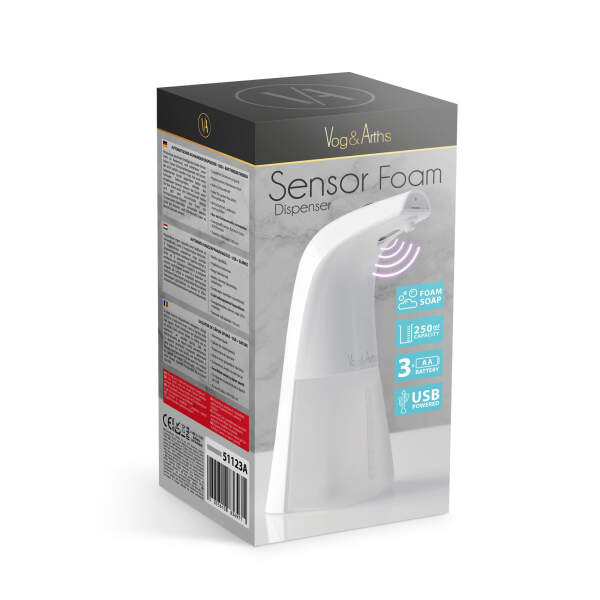 Afbeelding van Automatische schuimzeepdispenser - 250 ml - staand / wandmontage - USB + batterij 1 Stuks [51123A] - 05