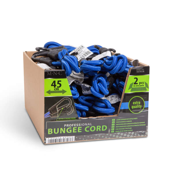 Afbeelding van Professionele bungee-koordset - blauw - 45 cm x 8 mm 1 Stuks [55761A] - 05 55761A web