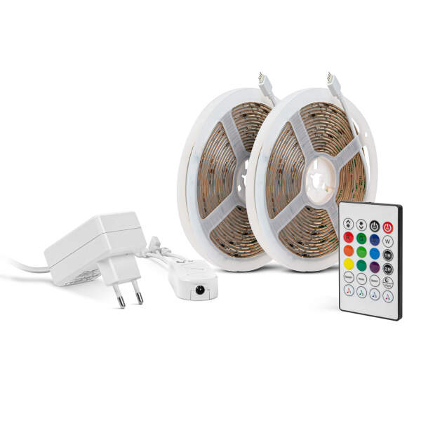 Afbeelding van RGB SMD slimme LED-strip - 30 LED's / m - 2 x 5 m / verpakking 1 Stuks [55860] - 05 55860 web
