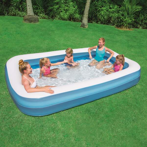 Afbeelding van Opblaasbaar zwembad – 305 x 183 x 46 cm – Wit / Blauw 1 Stuks [56437] - 05 56437 web