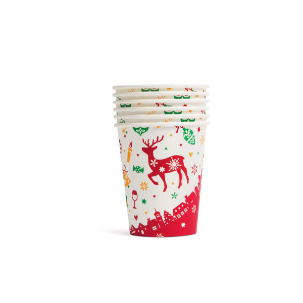 Afbeelding van Kerstservies van papier - 12 borden, 6 bekers, 20 servetten 1 Stuks [58224A] - 05 58224A web