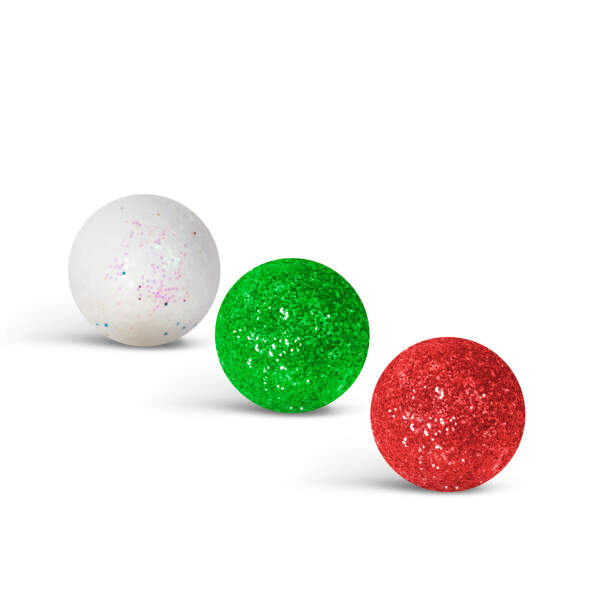 Afbeelding van Kerstbal ornament - glitter, polyfoam ballen - 20 mm - 2 soorten - 17 g / pak 1 Stuks [58644] - 05 58644 web