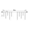Afbeelding van Lichtgordijn - 100 LED's - warm wit - netvoeding - IP44 - 2,2 m - 8 programma's 1 Stuks [58902A] - 05
