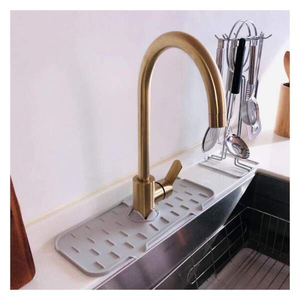 Afbeelding van Keukenaccessoire en sponshouder - 38 x 14 cm - grijs 1 Stuks [DA00276] - 05 DA00276 web