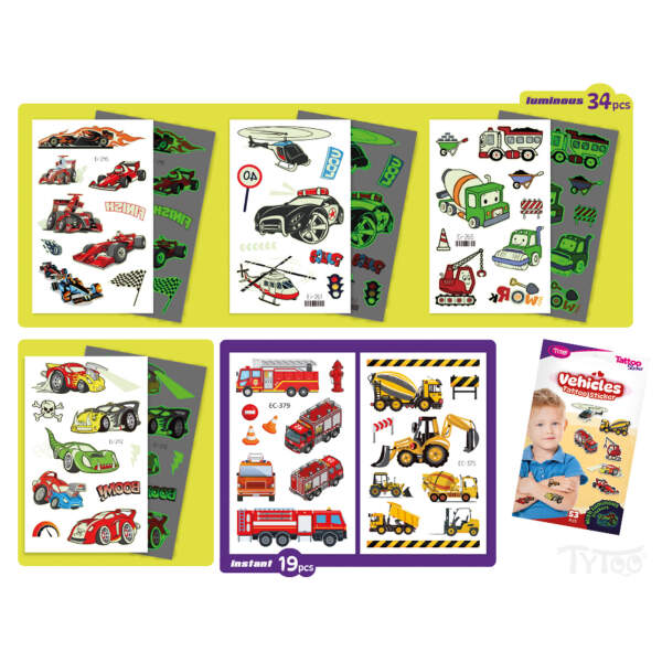 Afbeelding van Vehicle tattoo sticker set - 53 pcs / package 1 Stuks [TY50272] - 05 TY50272 web