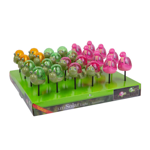 Afbeelding van Solar - schildpad, flamingo, slak - witte LED - 10 x 6 x 15 cm 1 Stuks [11751] - 06 11751 web