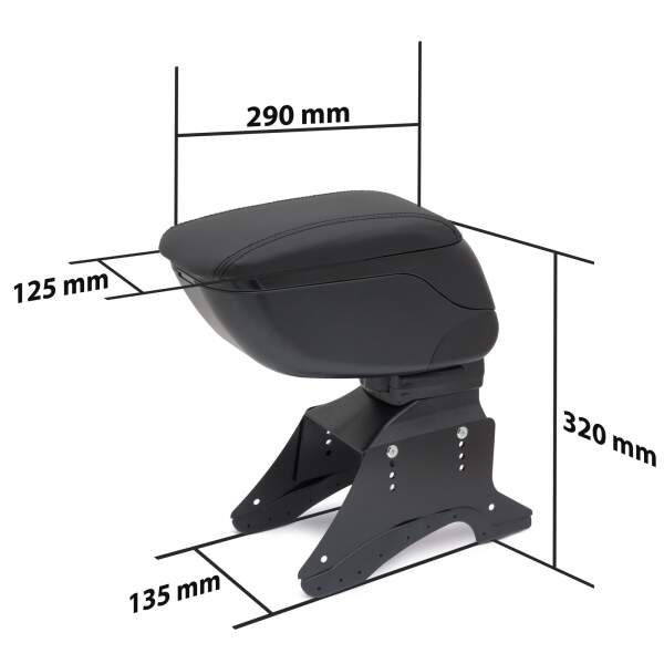 Afbeelding van Universele auto armsteun met opbergvak - zwart 1 Stuks [55798A] - 06 55798A web