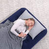 Afbeelding van Opblaasbaar matras - Eenpersoons, Velours - Blauw - 188 x 99 x 22 cm 1 Stuks [56433] - 06 56433 web