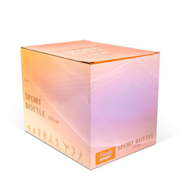 Afbeelding van Sportfles - kunststof, transparant - 550 ml - in 3 kleuren 1 Stuks [57216] - 06 57216 web