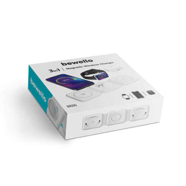 Afbeelding van Draadloos oplaadstation - 3-in-1 telefoon- en horlogelader - wit 1 Stuks [BW2063] - 06 BW2063 web