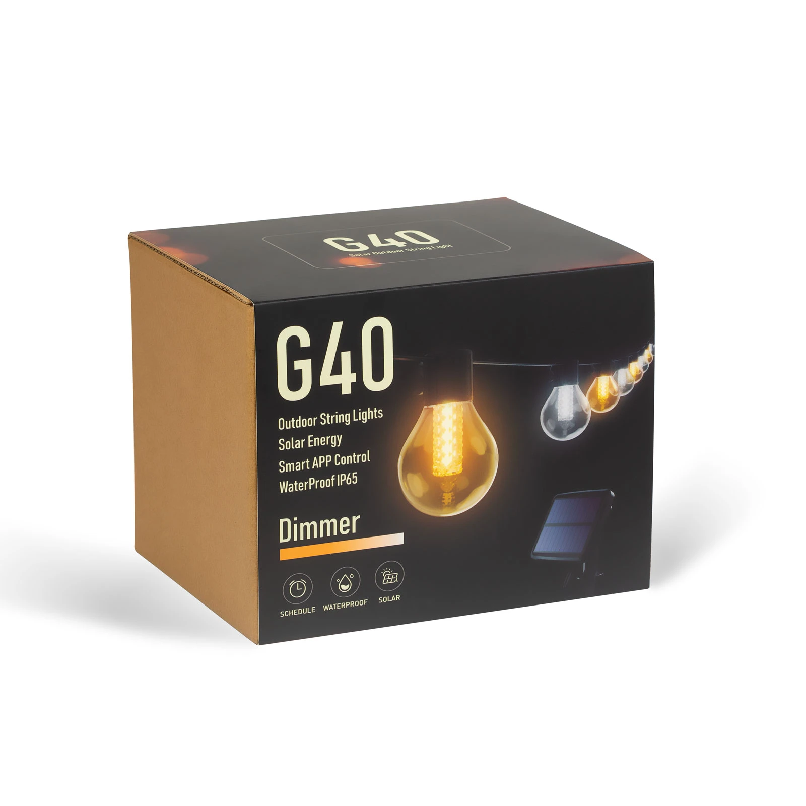 Afbeelding van Slimme zonne-lichtsnoer - 15 witte LED's - instelbare kleurtemperatuur - 7,5 m - Bluetooth 1 Stuks