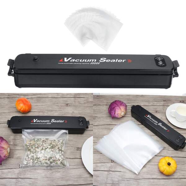 Afbeelding van Vacuümsealer – 34,5 x 6,5 x 4,0 cm – 90 W – zwart 1 Stuks [DA00158B] - 09 DA00158B web