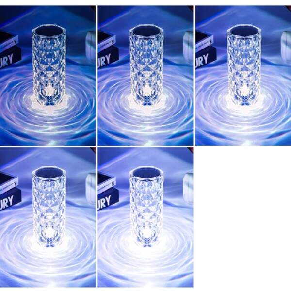 Afbeelding van RGB LED-lamp met rozeneffect - op batterijen - acryl - USB 1 Stuks [DA01021] - 14 DA01021 web