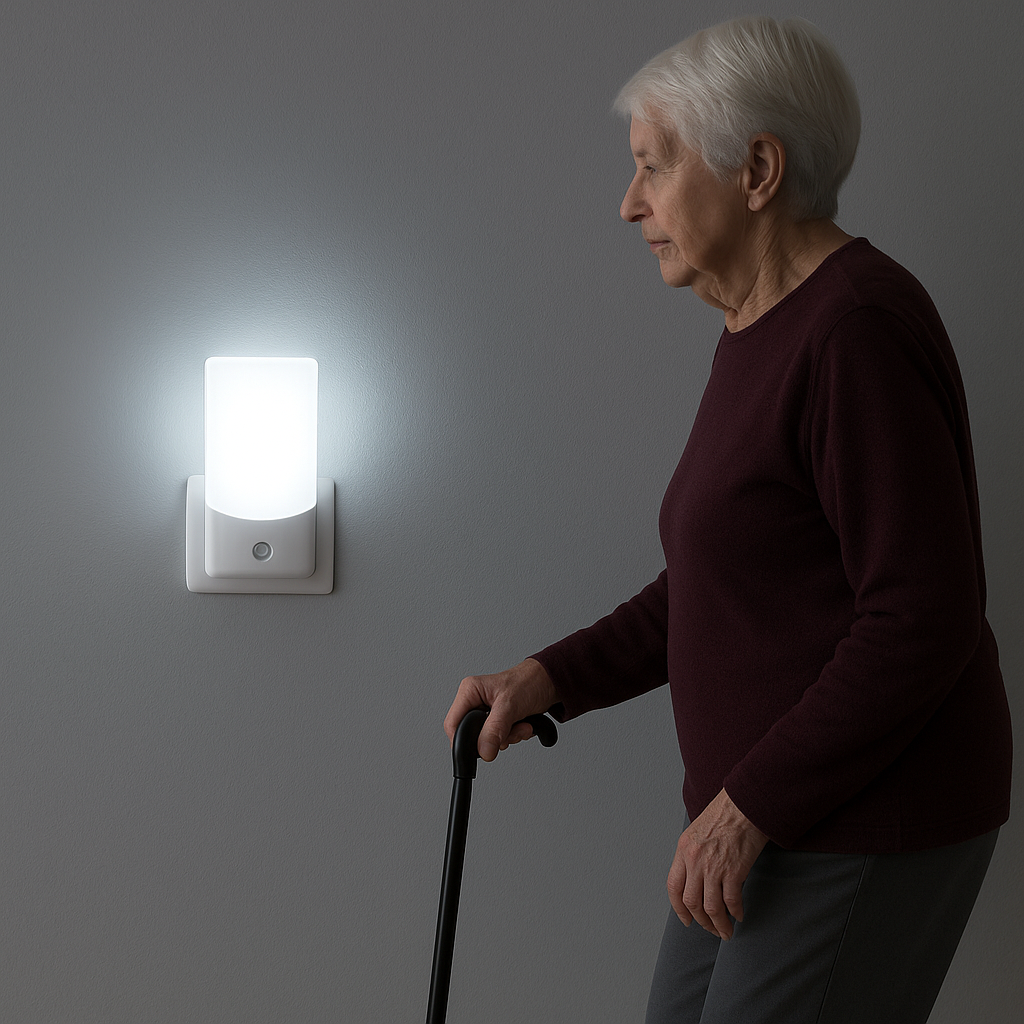 Afbeelding van Nachtlampje Stopcontact Stekkerlamp - Wit - Automatisch met Dag/Nacht Sensor - Voor Kinderen / Volwassenen -