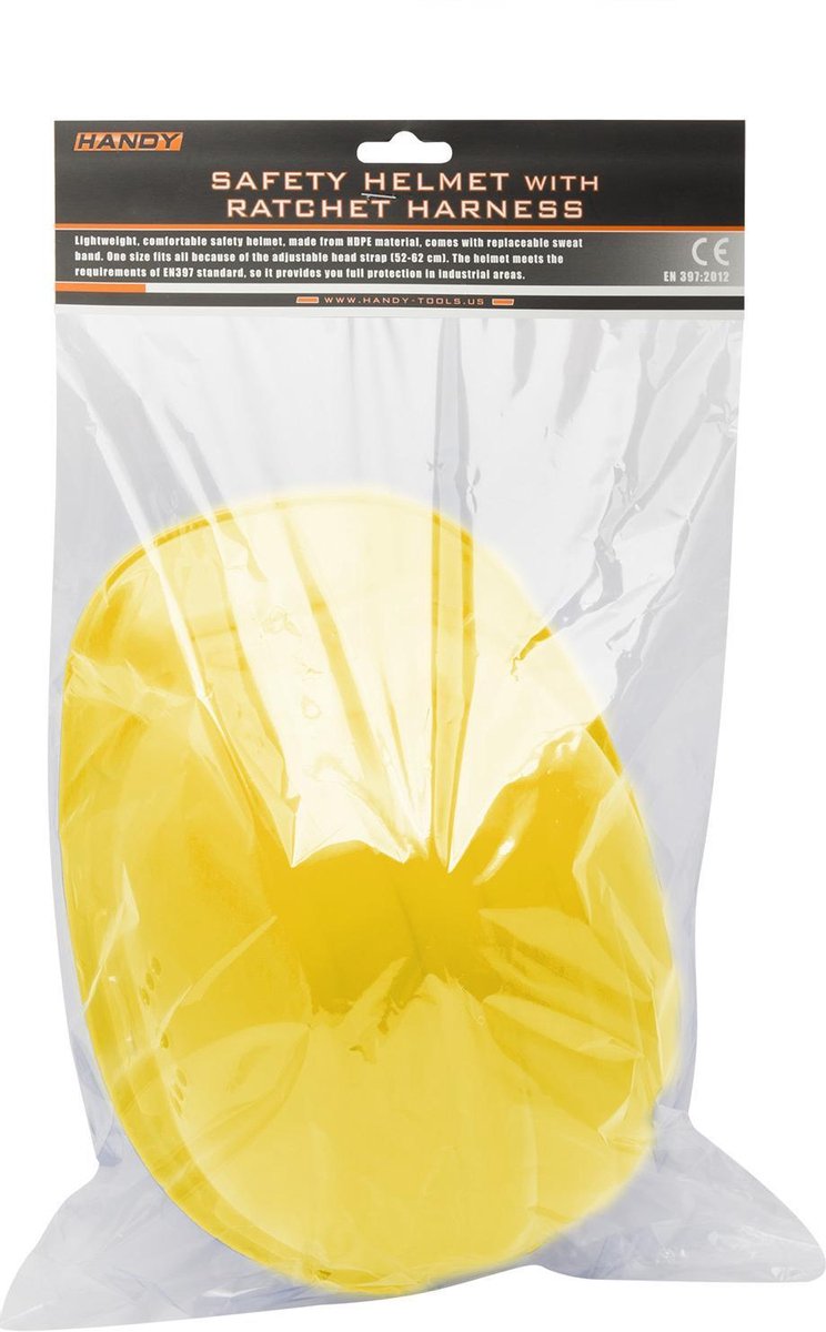 Afbeelding van Handy - Bouwhelm - Helm Geel - Veiligheidshelm voor Volwassenen - 52 tot 62 CM - 00a0 9dc4 407a b4e6