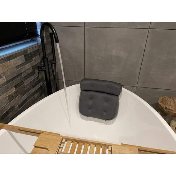 Afbeelding van Luxe Home Spa Badkussen met zuignappen - Extra zacht - Voor Nek en Rug - Kussen voor in Bad - Antislip -