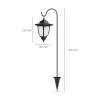 Afbeelding van Garden of Eden - Landelijke Tuinlantaarn LED Solar op Prikspot - Tuinverlichting / Sfeerverlichting - Zwart -